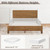 Cozyman Queen Bed Frame with Headboard, 100% Solid Acacia Wood Platform, 800lb Heavy Duty Support with 10 Reinforced Legs