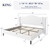 Allewie King Size Bed Frame, Upholstered Wingback Platform with 47" Tall Tufted Headboard, Plush Velvet Fabric