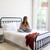 AMBEE21 Golden Gate Beds Vintage Style Metal Bed Frame with Wrought Iron Headboard and Footboard, Classic Platform Bedframe with Storage