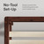 Nectar Bamboo Platform Bed Frame - Queen - Walnut - Floating Center Support Legs - 12” Height - Easy Tool Free Set Up - Contemporary and Durable