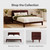 Nectar Bamboo Platform Bed Frame - Queen - Walnut - Floating Center Support Legs - 12” Height - Easy Tool Free Set Up - Contemporary and Durable