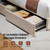 ModernMate Queen Bed Frame with 4 Storage Drawers, Upholstered Bed Frame with Adjustable Headboard, Dual Cushions Design