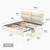 ModernMate King Size Bed Frame with 4 Storage Drawers & Headboard with Dual Cushions, Freya Collection Upholstered Platform Bed
