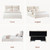 ModernMate King Size Bed Frame with 4 Storage Drawers & Headboard with Dual Cushions, Freya Collection Upholstered Platform Bed