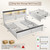EnHomee King Size Bed Frame and Headboard & Storage, 4 Drawers and LED Built in Charging Station King Bed Frame with Storage Farmhouse