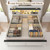 4 Drawers and LED Built in Charging Station Bed Frame Queen Size with Storage Farmhouse, NO Noise,No Box Spring Needed, White
