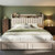 EnHomee King Bed Frame,Fabric Upholstered Bed Frame with 4 Drawers and Rivet Decor Storage Headboard, 900LBS Wooden Slats Support