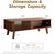 MAISONARIA Living Room Table Sets of 2, Mid Century Coffee Table & Dresser TV Stand, Sliding Door Coffee Table with Storage