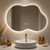 WallBeyond 46"x26" Asymmetrical Bathroom Mirror with Lights, Irregular LED Backlit Vanity Mirror for Modern Master Bathroom, Dimmable Anti-Fog Mirror, Horizontal/Vertical Mount