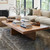 Solid Wood Coffee Table, Farmhouse Square Center Table, 2” Thick Tabletop for Living Room & Office