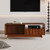 47" Wood Coffee Table for Living Room Mid Century Modern Coffee Table with 2 Drawers and Open Storage