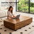 Mid-Century Modern Farmhouse 47.2-81.8" Expandable Coffee Table with Large Storage for Living Room