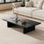Black Coffee Table Wood Living Room Table Rectangular Center Table Tea Table for Home Office