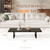 Black Coffee Table Wood Living Room Table Rectangular Center Table Tea Table for Home Office