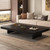 Coffee Tables with Adjustable Foot Pads, Modern Large Square Center Tables for Living Room Black 31.5"x19.7"x 17.7"