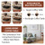 Coffee Tables with Adjustable Foot Pads, Modern Large Square Center Tables for Living Room Black 31.5"x19.7"x 17.7"