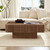 35.43" Modern Handcraft Square Drum Coffee Table for Living Room