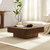 35.43" Modern Handcraft Square Drum Coffee Table for Living Room