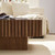 35.43" Modern Handcraft Square Drum Coffee Table for Living Room