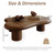 Cloud Shape Low Coffee Table, Wood Coffee Table for Living Room, Irregular Indoor Tea Table, 48.4"
