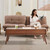 Wood Lift Top Coffee Table, 100% Solid Oak Wood Small Rising Dining Center Tables with Storage Shelf for Living Room 48D x 26W x 26H