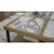 Contemporary Sintered Stone Tabletop Cocktail Table with 4 Legs, Light Brown & Gray
