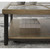 Contemporary Sintered Stone Tabletop Cocktail Table with 4 Legs, Light Brown & Gray