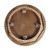40" Round Mid-Century Modern Fluted Pedestal Coffee Table with Casters for Living Room, Accent Table, Chestnut