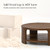 HULALA HOME 42" Round Coffee Table for Living Room, Modern Farmhouse Wood Coffee Table with Storage Shelf