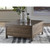 Rustic Hinged and Lift Top Cocktail Table with Hidden Storage, Light Brown