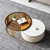 28”-32” Rotating Coffee Tables with Heat-Resistant Sintered Stone & Tempered Glass Top, Gold Frame for Modern Living Room
