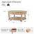 HULALA HOME Round Coffee Table with Casters, Wood Coffee Table Movable with Drawer/Shelf