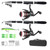 Fishing Pole Combo Set,2.1m/6.89ft 2PCS Collapsible Rods 2PCS