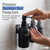 Shampoo and Conditioner Dispenser Wall Mounted Set of 3 Black - No Drill Shower Soap Dispenser for Bathroom Refillable - Spa Hotel Style Accessories by MaisoNovo