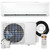 HOMCOM 18000 BTU Mini Split Air Conditioner and Heat Pump, 19 SEER2 230V Energy Efficient Ductless Inverter AC Unit Cools up to 1250 Sq.Ft, Complete Installation Kit