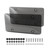 2 Pack Transparent License Plate Shield UV Protective Trim for Standard US Plates (12.2" x 6.3"), Gray