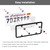 Transparent License Plate Cover and Frames, 2Pack Grey Clear Front and Rear License Plate Holder with Screws & Caps, Unbreakable Car Licence Plate Frame, Universal Fit for Most US Plates