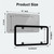 houlishu Clear Gray License Plate Frames - ABS Rust-Proof 2 Pcs Car Rear Front Plate Covers with Screws Caps Fit for US Standard Plates with Mounting Hardware