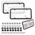 LoyaGour 2Pack Transparent License Plate Cover and Frames,Clear Front and Rear License Plate Holder,Unbreakable Car Licence Plate Frame Protector fits Any US Plates with Screws & Caps (Black Frame)
