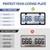 2 Pack License Plate Protector, Plastic Car Front/Rear License Plate Protector with Screws Caps, Universal Car Accessories for Most Cars