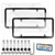 Clear License Plate Covers,Pair of Unbreakable License Plate Protector,Plastic Car Unbreakable Front Rear Protector with Screws Caps,Including Screws, 2 Sets