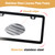 Aootf License Plate Frames Covers - Stainless Steel Black Car Tag Holder and Clear Flat Shield, Unbreakable Front Rear Protector with Screws Caps, 2 Sets