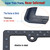 BGGTMO American Flag License Plate Frames- Patriotic USA Stars and Stripes Plastic Car Tag Holder Cover (Gloss on Matte Black) with Screws