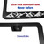 BGGTMO Mountains License Plate Frame- Black Aluminum Car Tag Cover Holder with Stainless Steel Screws Caps, Snow Mountain Tree Decal Sticker, 1 Pack 2 Hole
