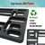 BGGTMO Front License Plate Mounting Kit- Universal License Plate Bracket & Black Aluminum Car Tag Frame for 2 Drill Hole Front Bumper, Adapter Holder with Anti-Theft Screws Bolts Caps Cover Fastener