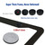 BGGTMO Matte Black Aluminum License Plate Frames- 2 Pack Heavy Duty Car Tag Cover for Front & Rear, 4 Hole Rust Proof Universal Holder, Mount Screws Caps, Inserts, Rattle Proof Pads