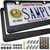 BGGTMO License Plate Frame Carbon Fiber- Black Aluminum Car Tag Frame Holder Printed Carbon Pattern with Rust Proof License Plate Screws and Black & Chrome Caps