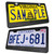 BGGTMO License Plate Frame Carbon Fiber- Black Aluminum Car Tag Frame Holder Printed Carbon Pattern with Rust Proof License Plate Screws and Black & Chrome Caps