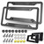 BGGTMO Carbon Fiber License Plate Frames- 2 Pack Black Aluminum Printed Carbon Patterns Car Tag Cover for Front & Rear, 4 Hole Heavy Duty Universal Holder Mount Screws with Caps