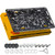 DCRCFIBER 100% Carbon Fiber License Plate Frame, All-Carbon Fiber snap-on 2/4-hole License Plate Frame, unobstructed View, Comes with Screw Covers and Shock-Absorbing Pads (Forged Pattern)